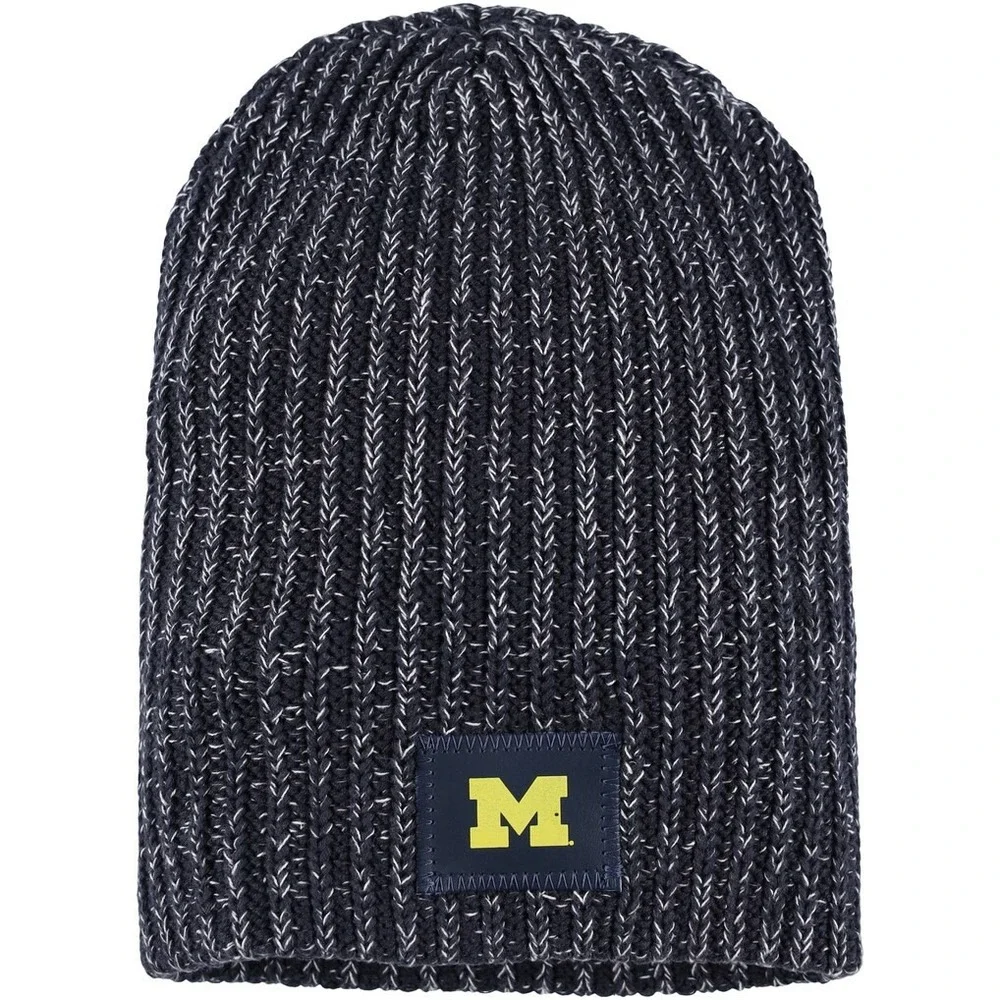 Michigan Wolverines Love Your Melon Women's Navy Beanie Hat Cap OSFM